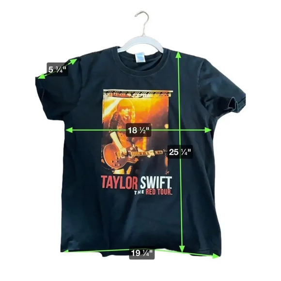 Taylor Swift The Red Tour 2013 Crew Neck Tee Women's M Black Rare - Picture 5 of 5